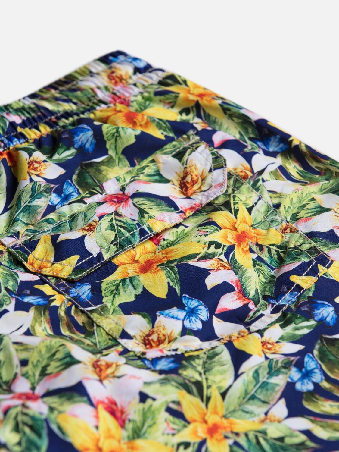 Indigo printed Flowers swimsuit