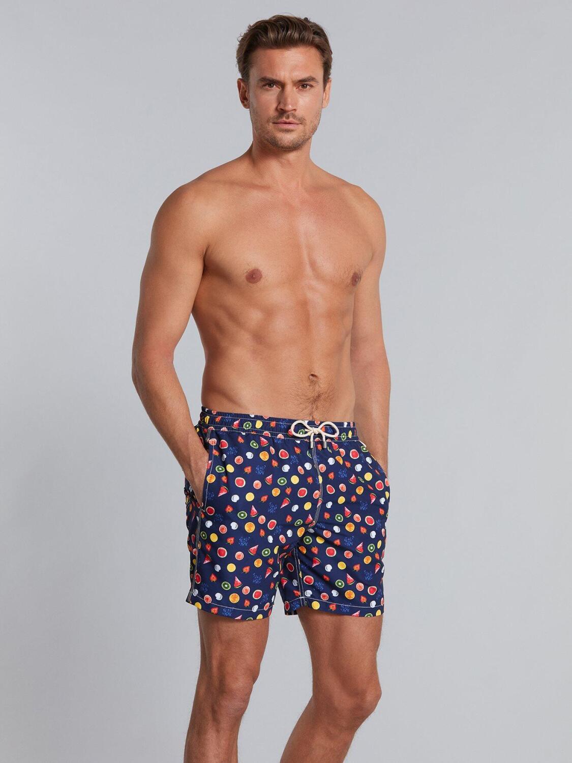 Navy printed Fruits swimsuit