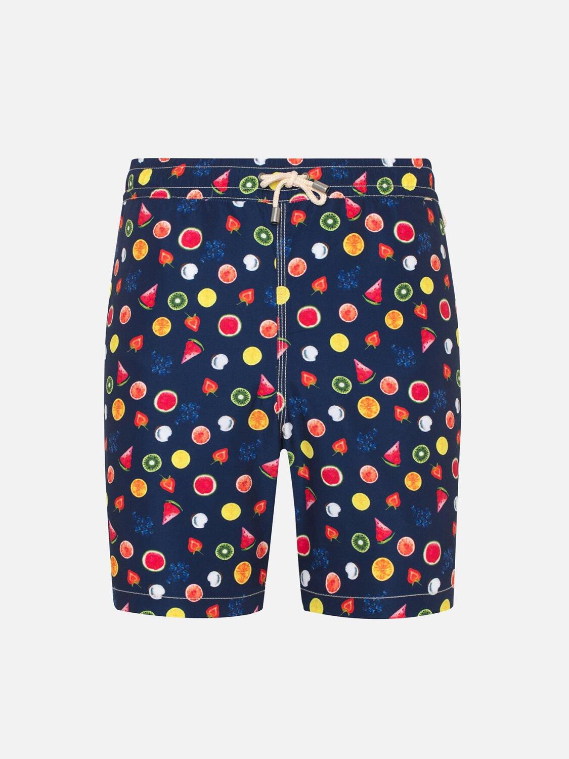 Navy printed Fruits swimsuit