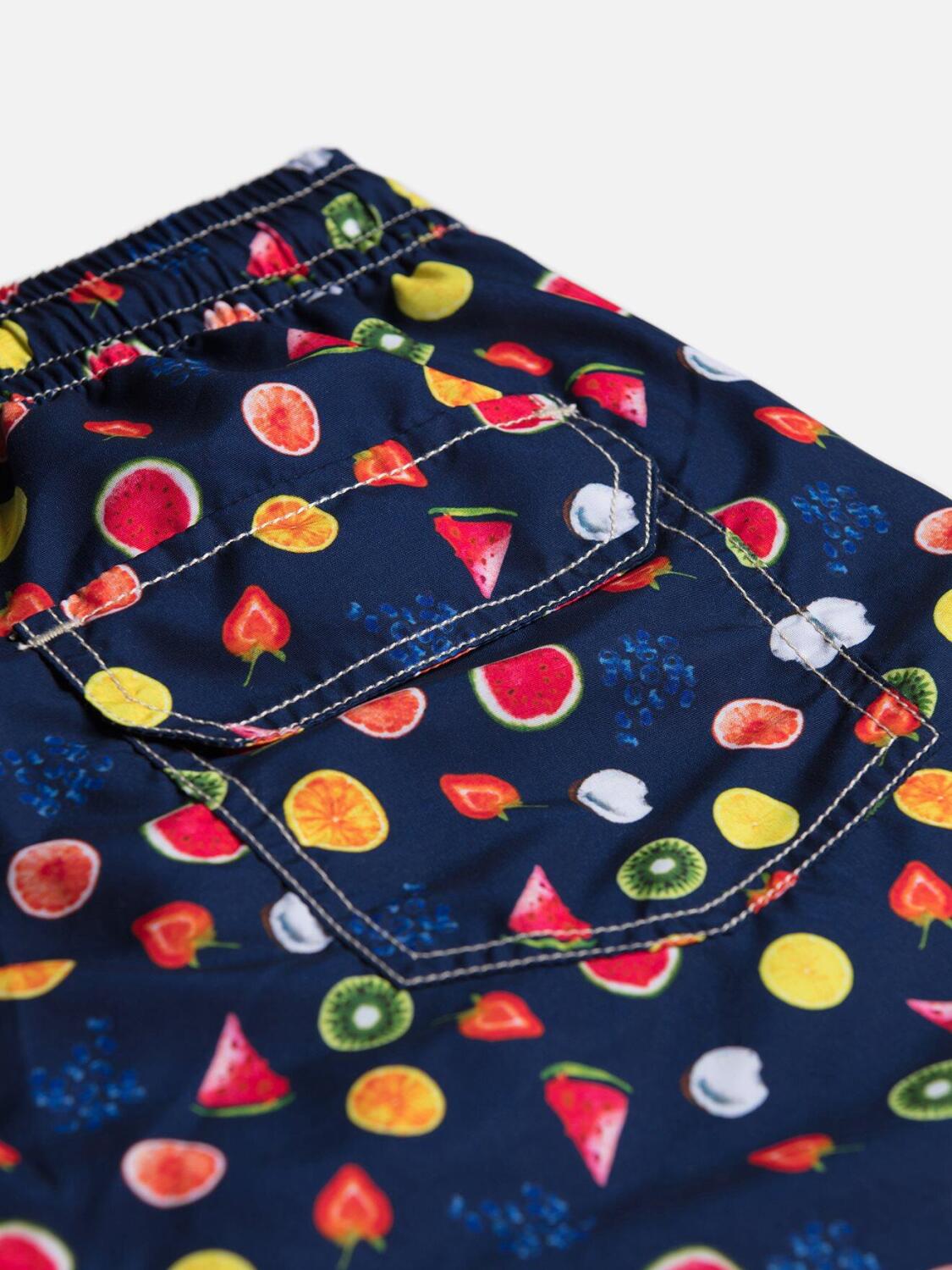 Navy printed Fruits swimsuit