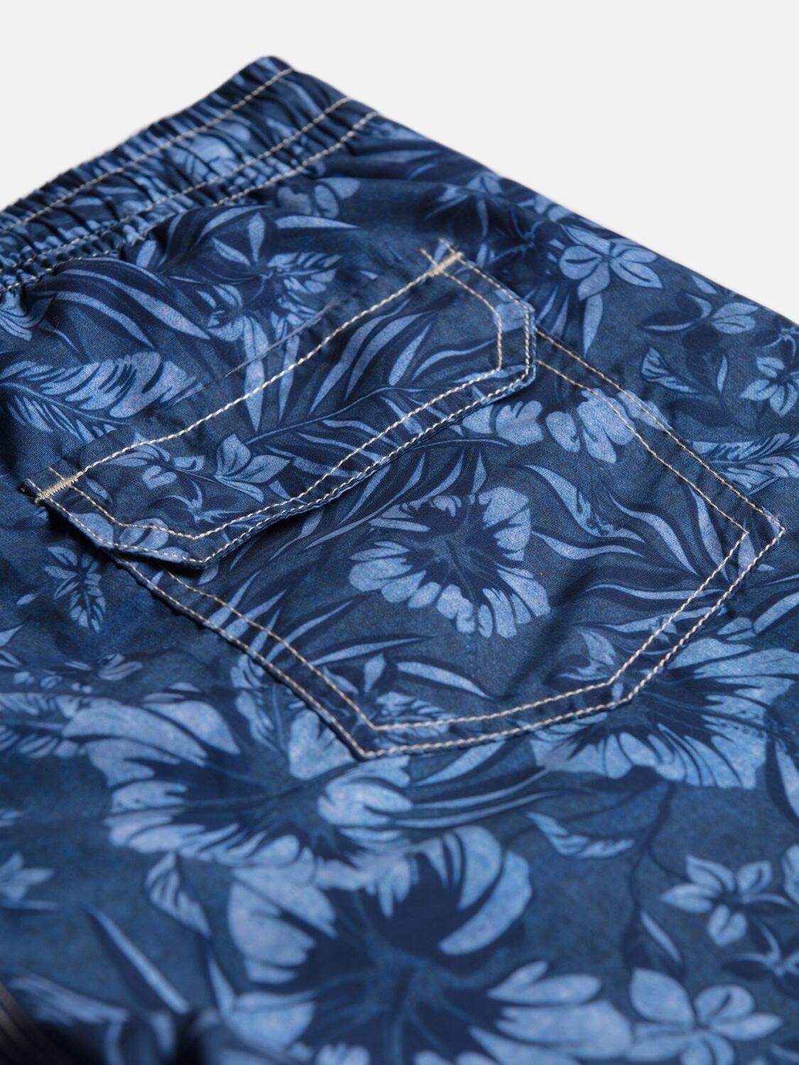 Navy tropical print Cars swimsuit