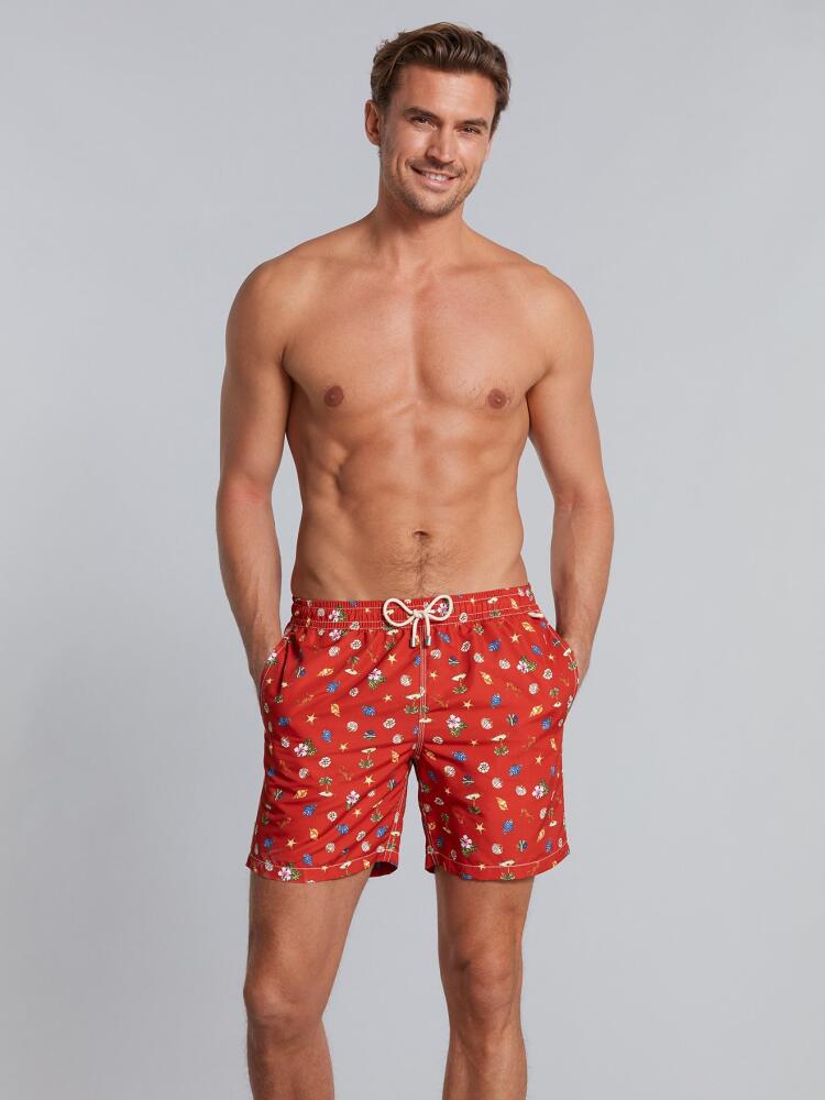 Red printed Shell swimsuit