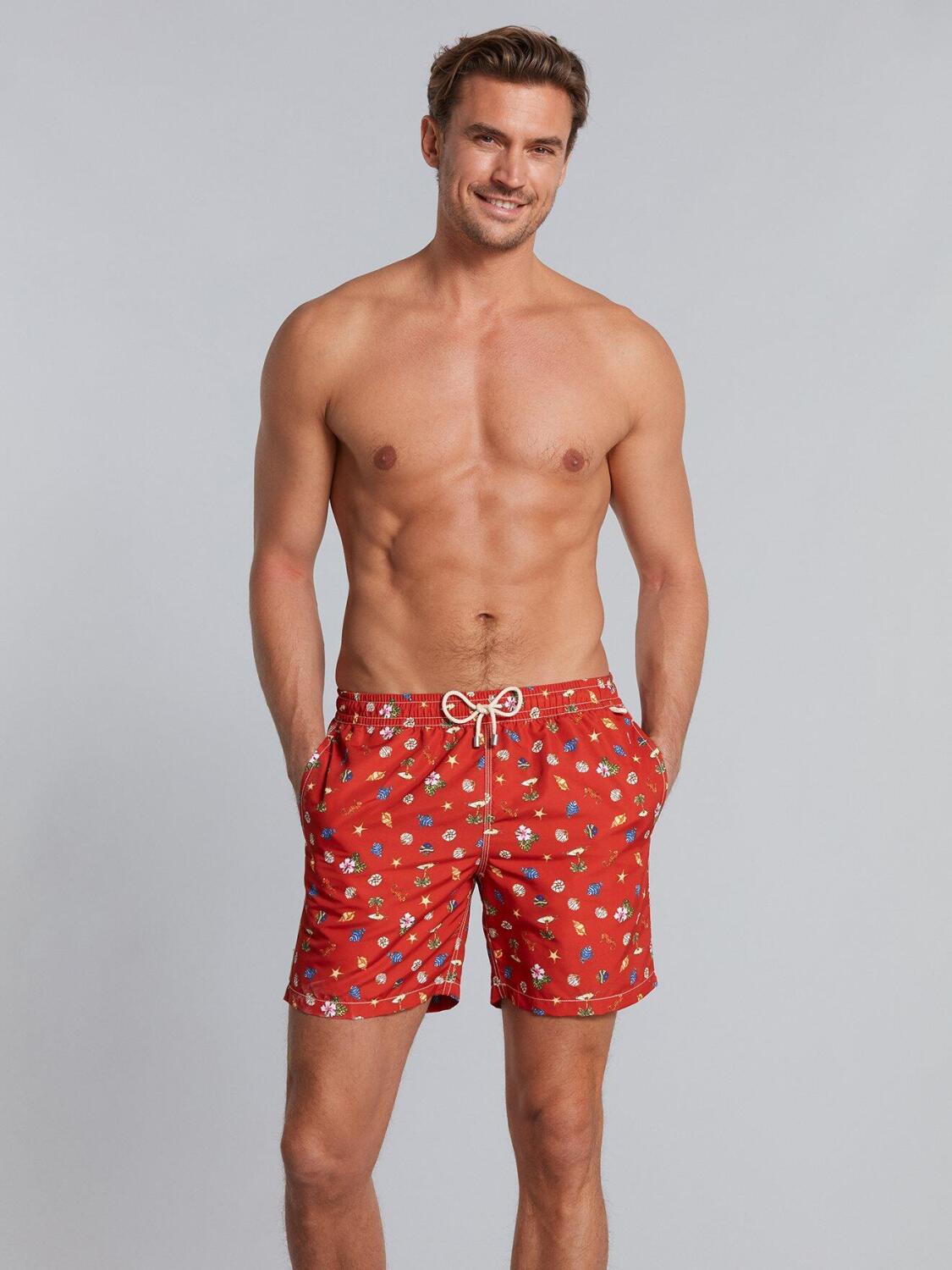 Red printed Shell swimsuit