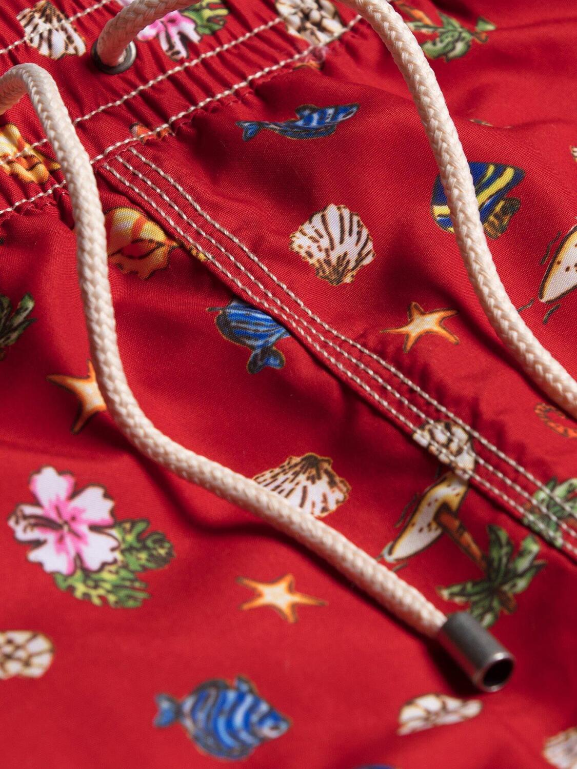 Red printed Shell swimsuit