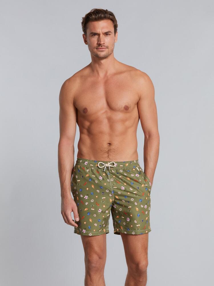 Khaki printed Shell swimsuit