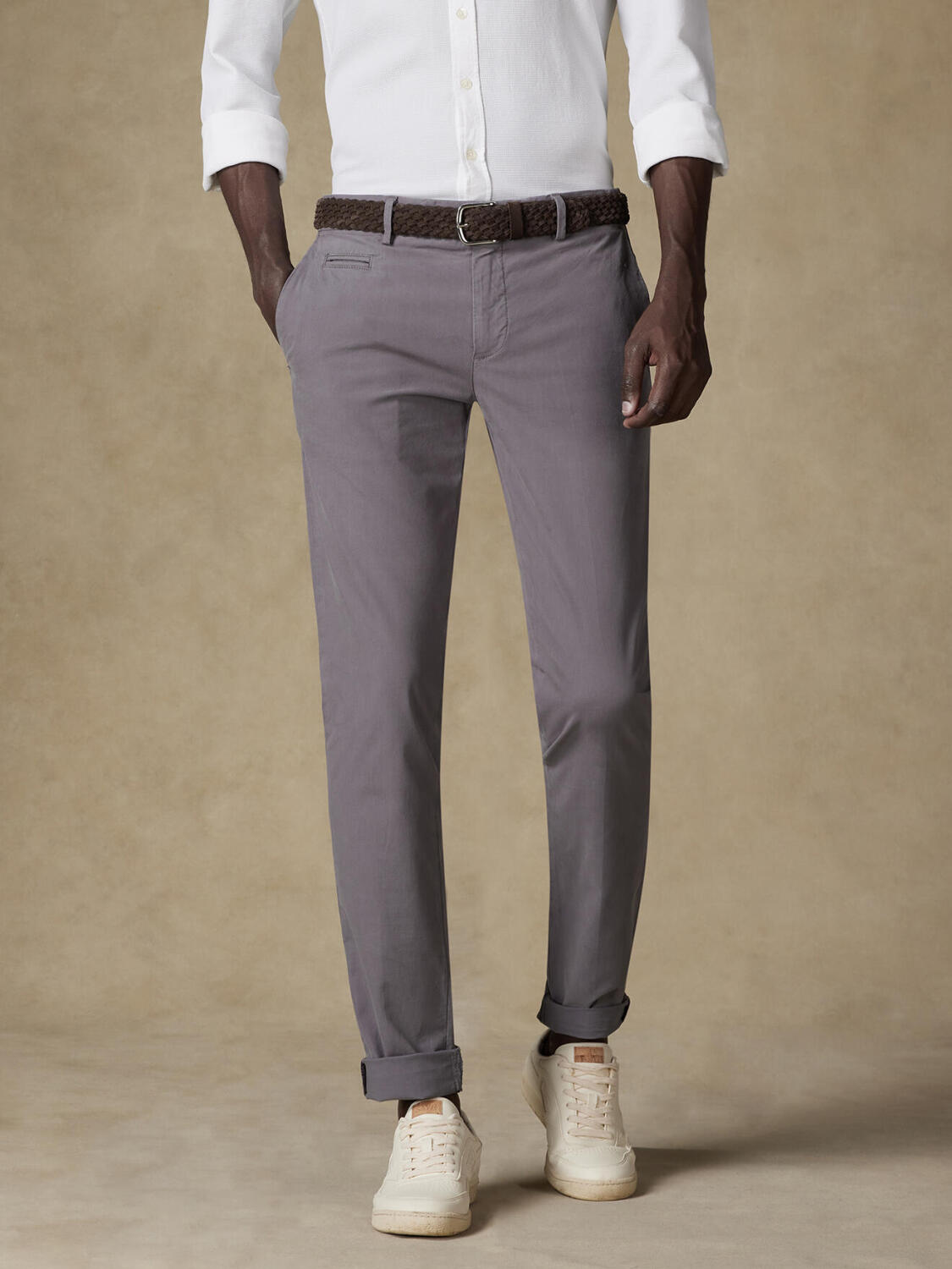 Pantalon chino carbone