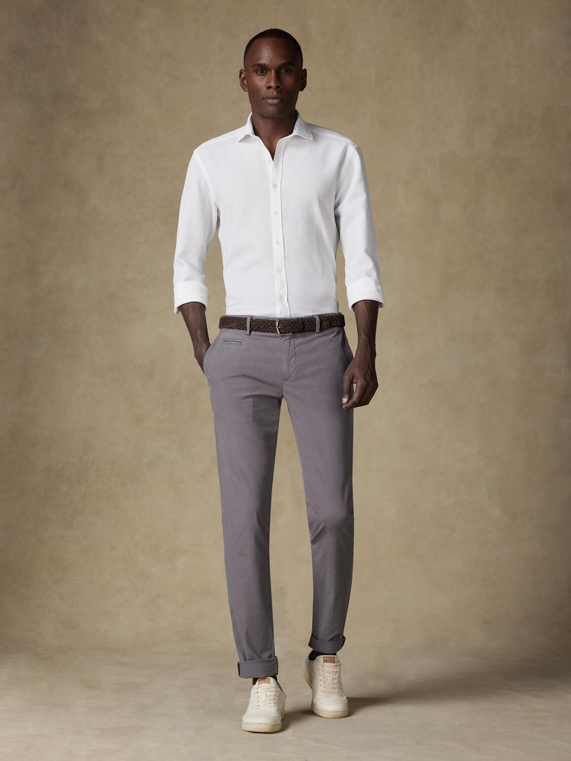 Pantalon chino carbone