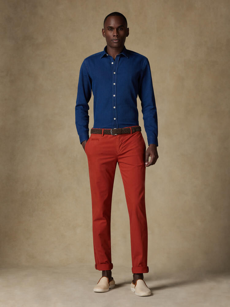 Rust chino trousers