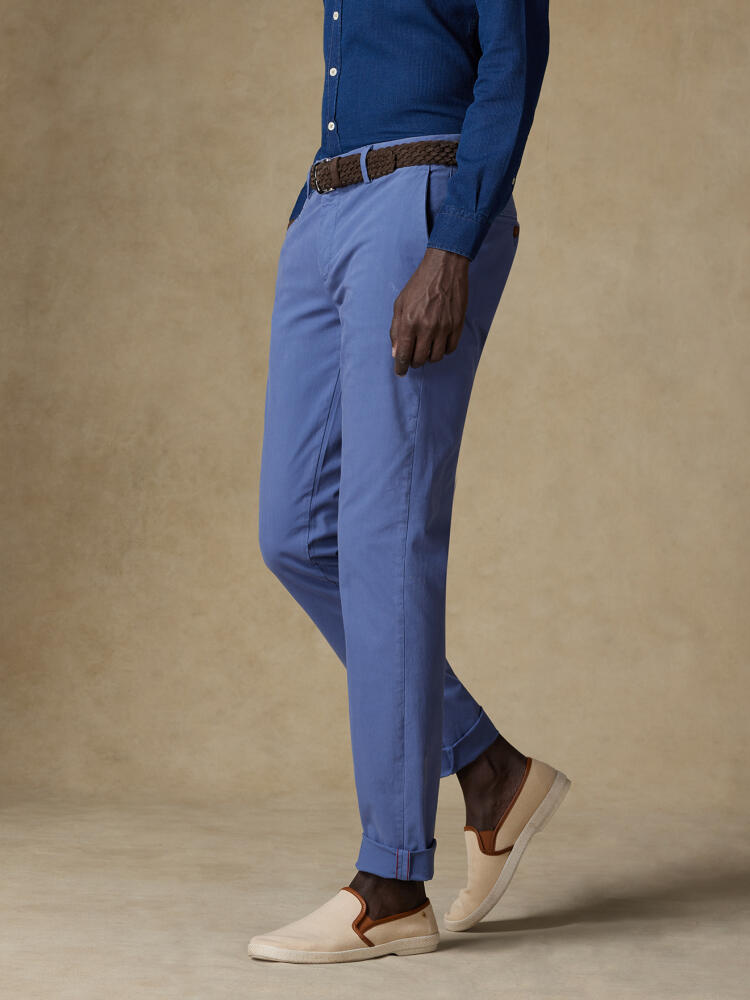 Cobalt chino trousers