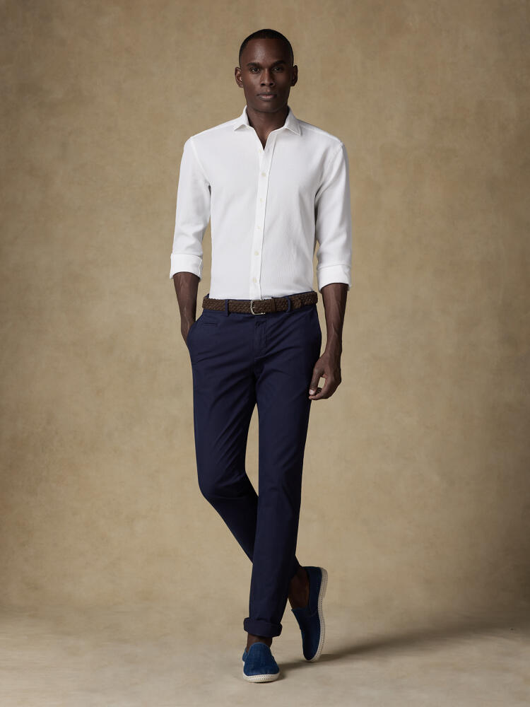 Navy chino trousers