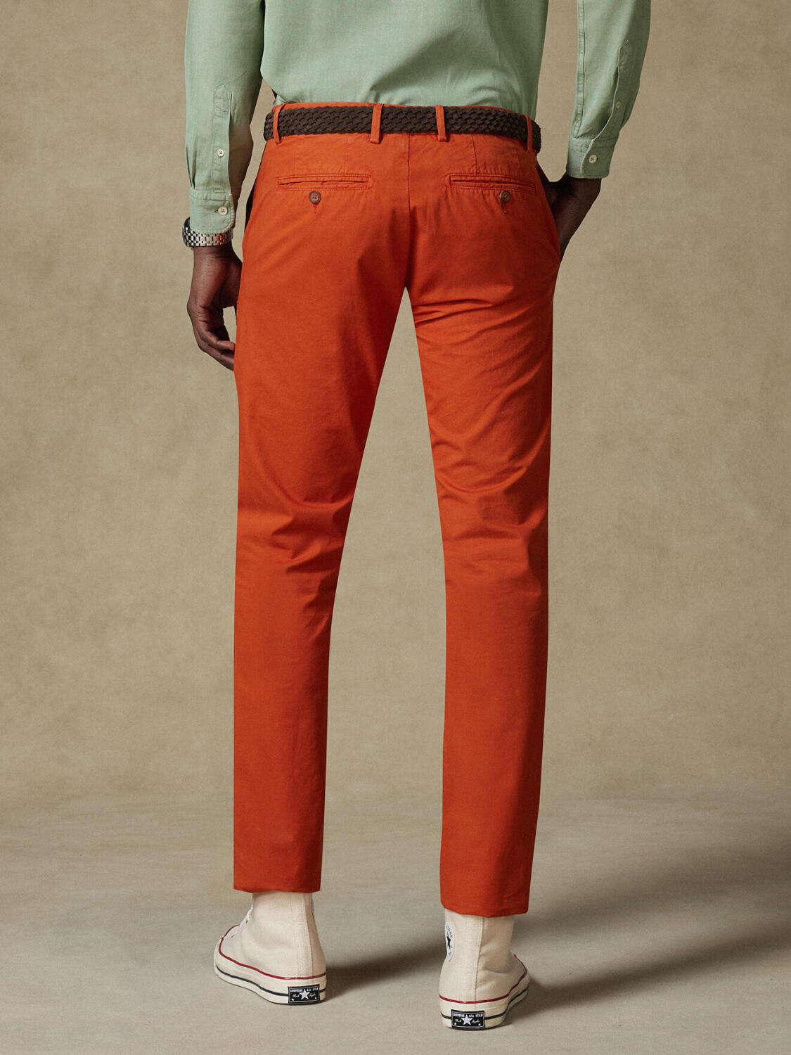 Pantaloni chino ruggine