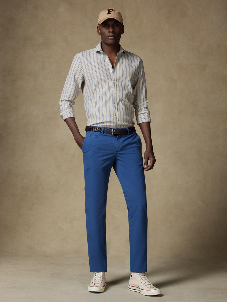 Pantalon chino cobalt