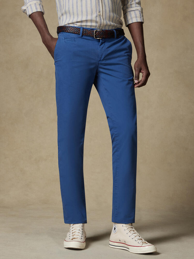 Pantalon chino cobalt