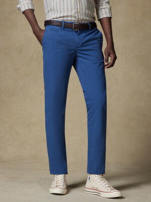 Pantalon chino cobalt