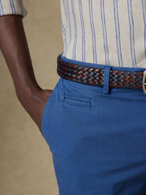 Pantalon chino cobalt