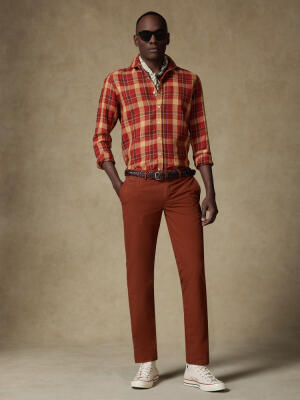 Pantalon chino havane