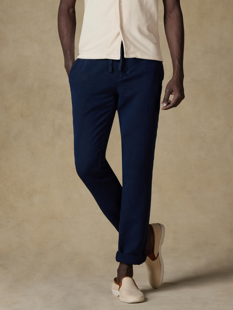 Pantalon Fred en lin marine