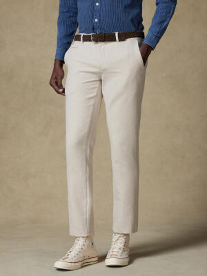 Pantalon Adam en coton & lin sable