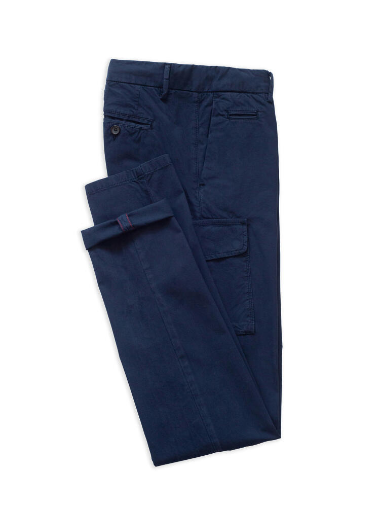 Cargo navy broek