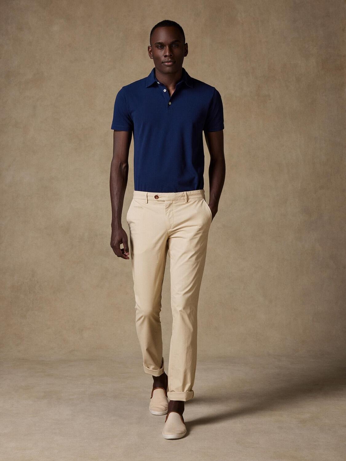 Sand chino trousers
