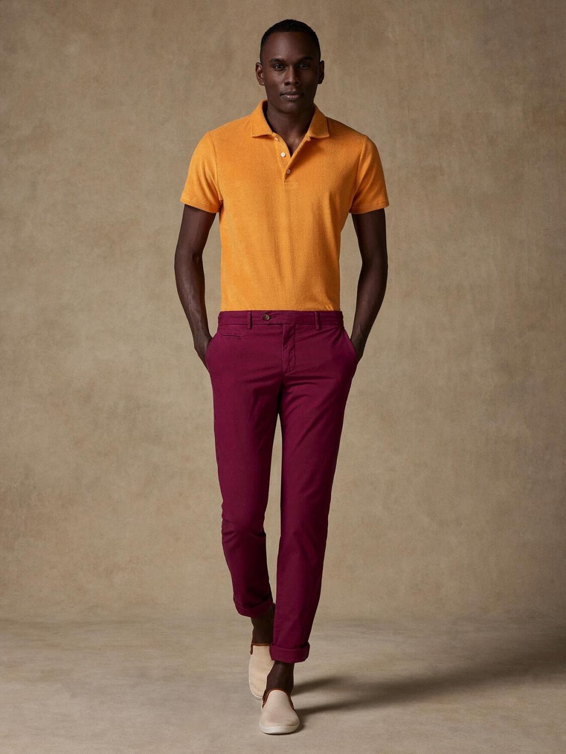 Pantalon chino prune