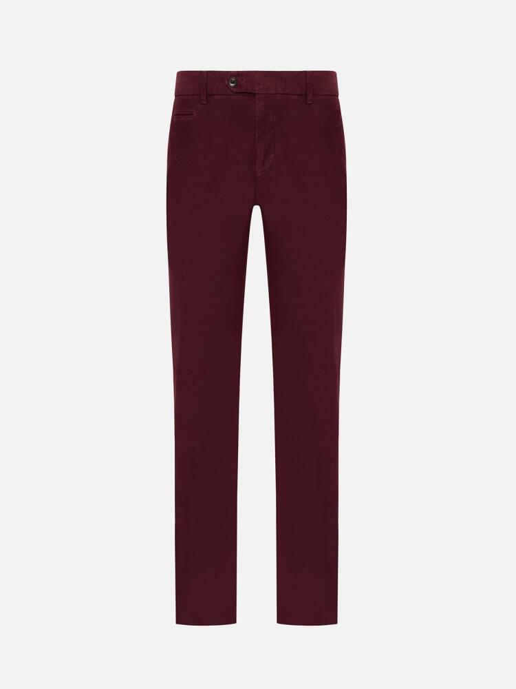 Burgundy chino trousers