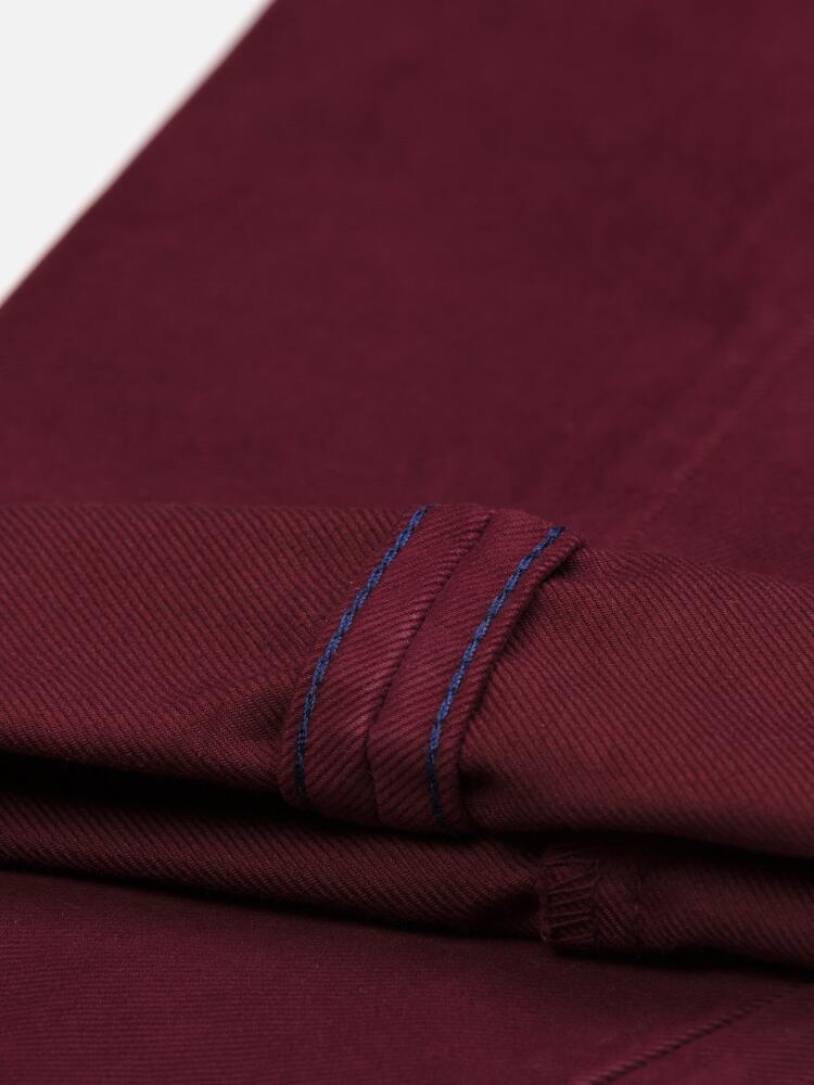 Burgundy chino trousers