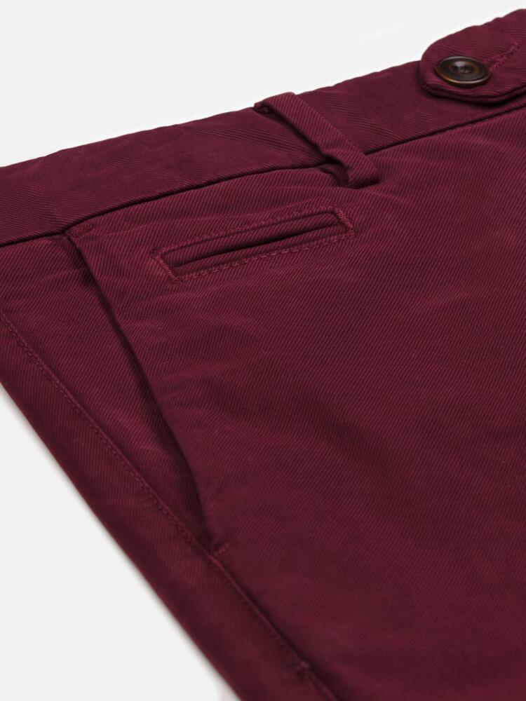 Burgundy chino trousers