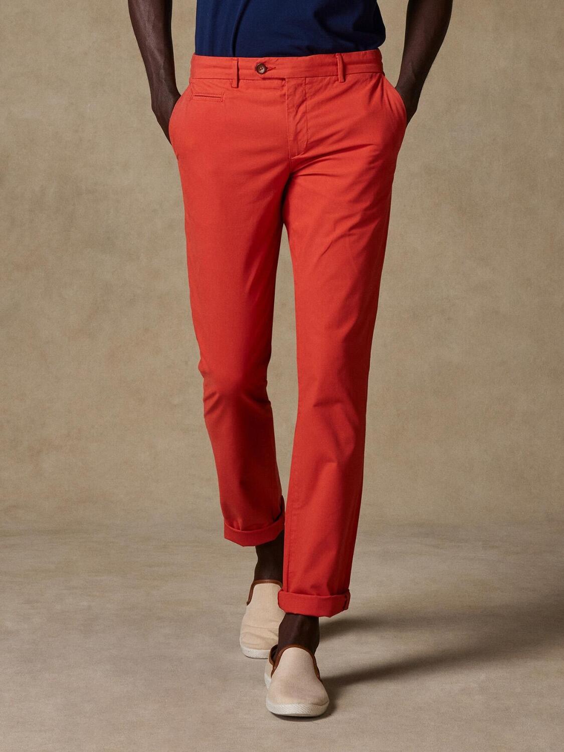 Rust chino trousers