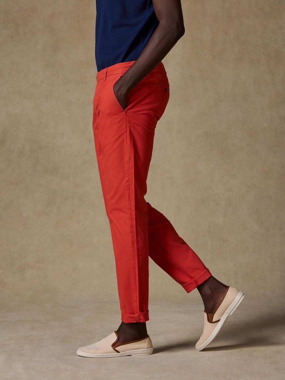 Rust chino trousers