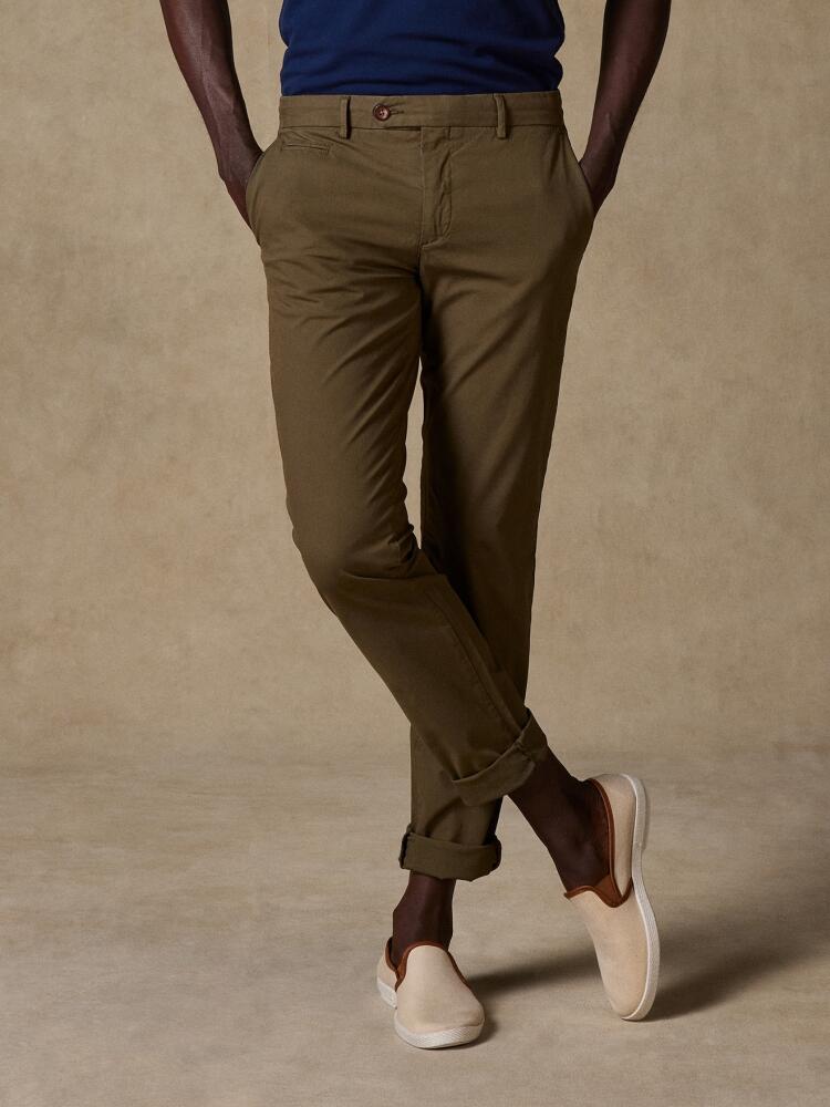 Khaki groene chino broek