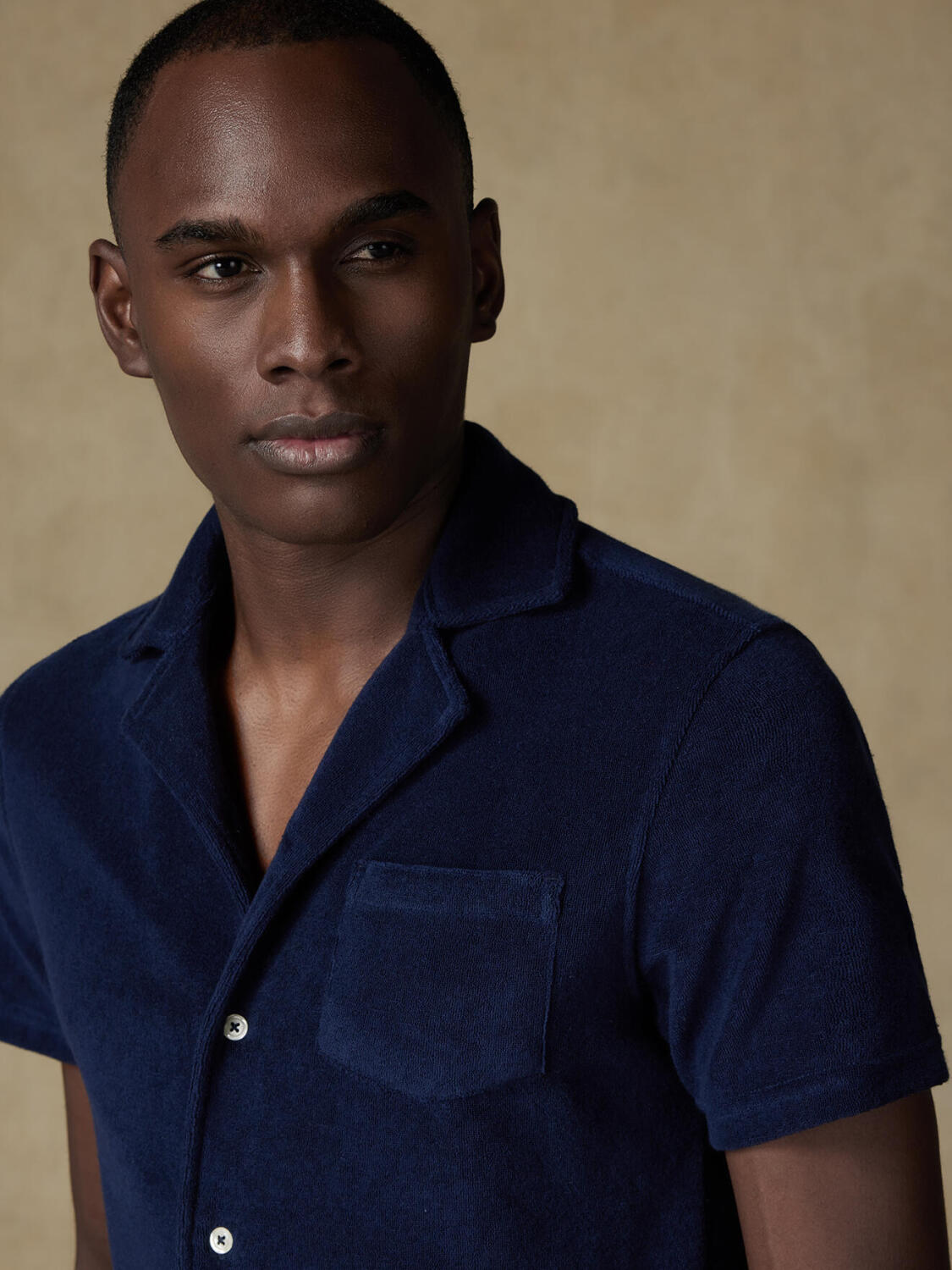 Navy terry shirt - Short sleeves