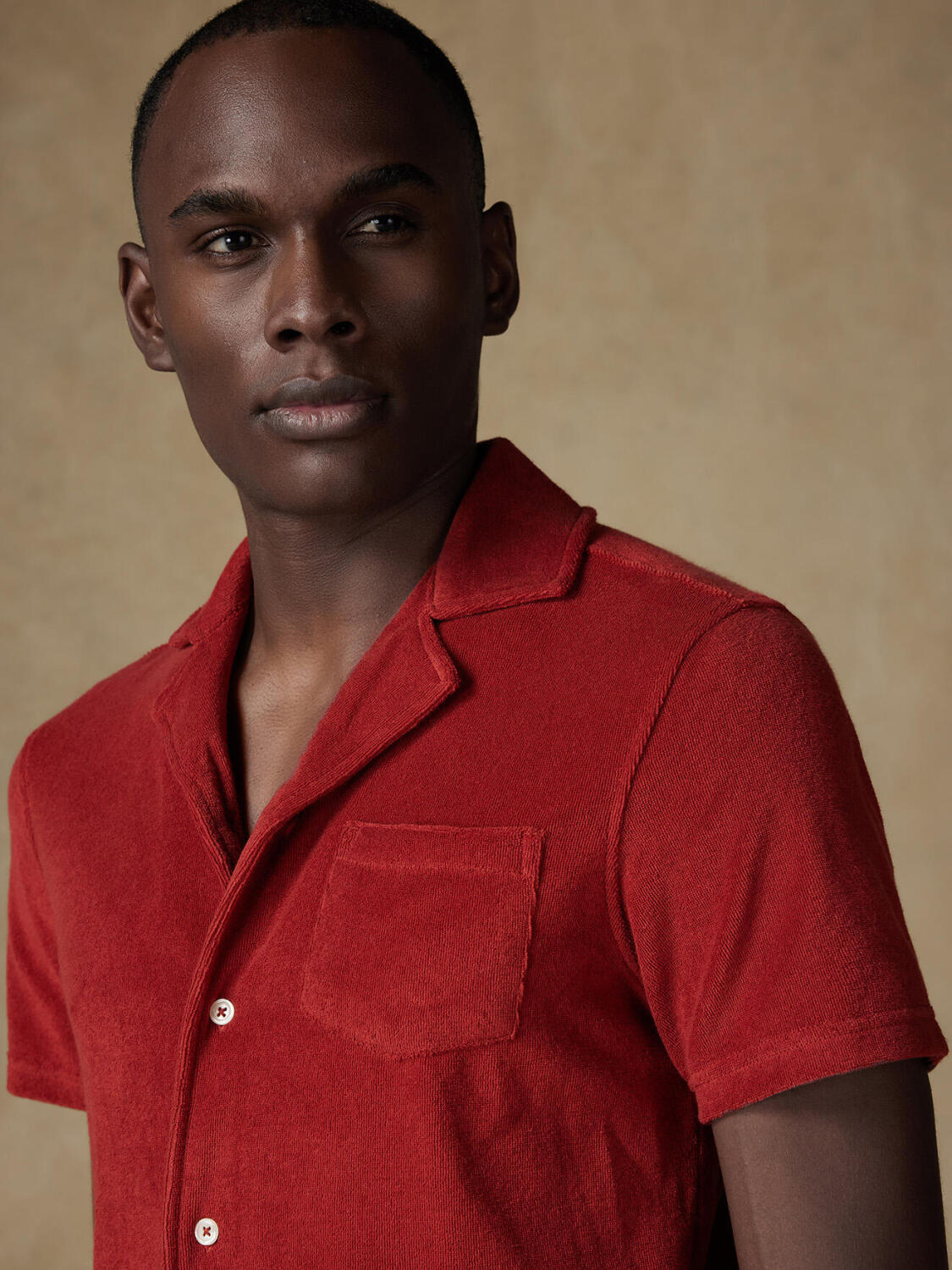 Camicia in spugna rossa - Maniche corte