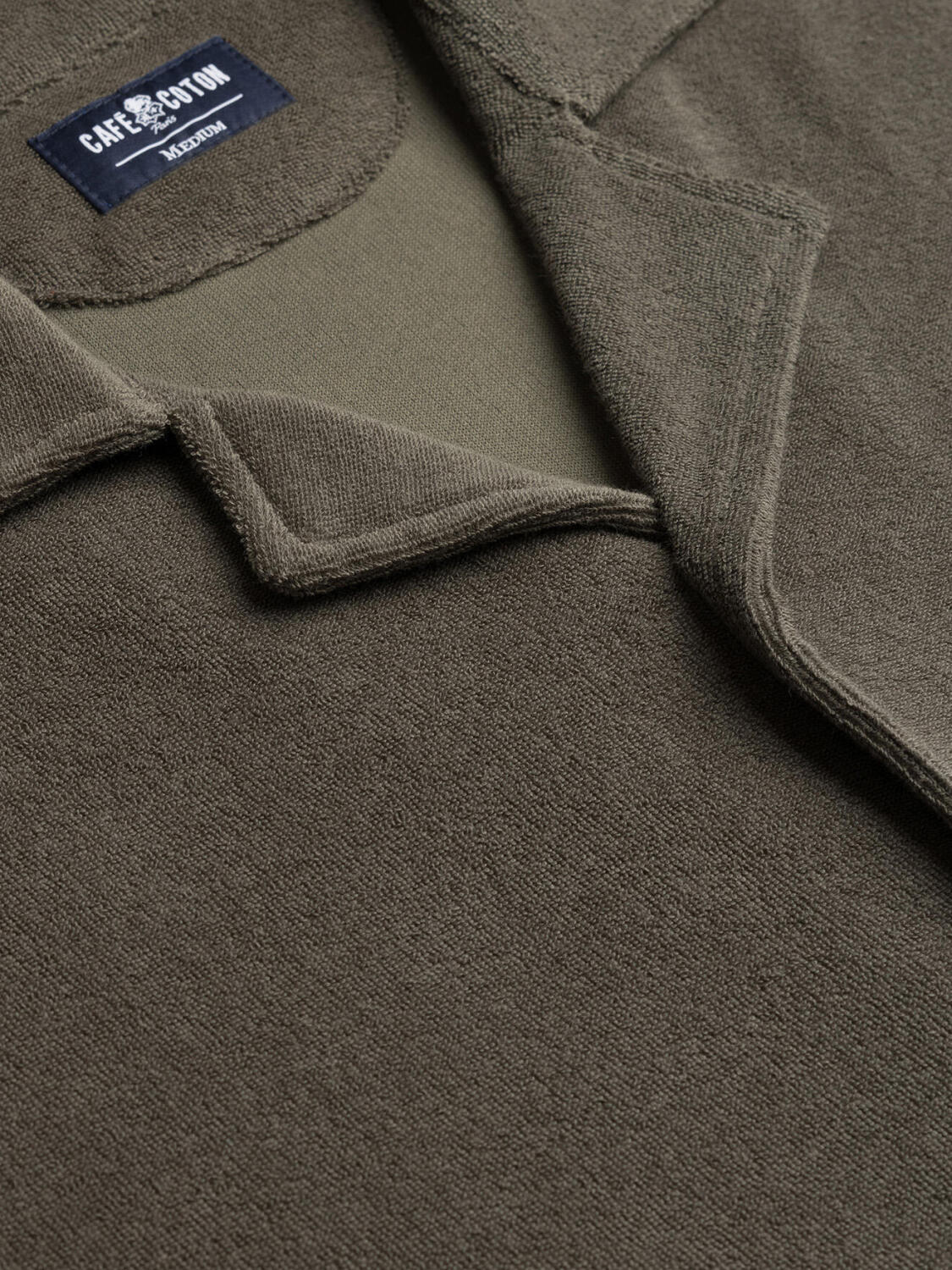 Chemise en éponge kaki - Manches courtes