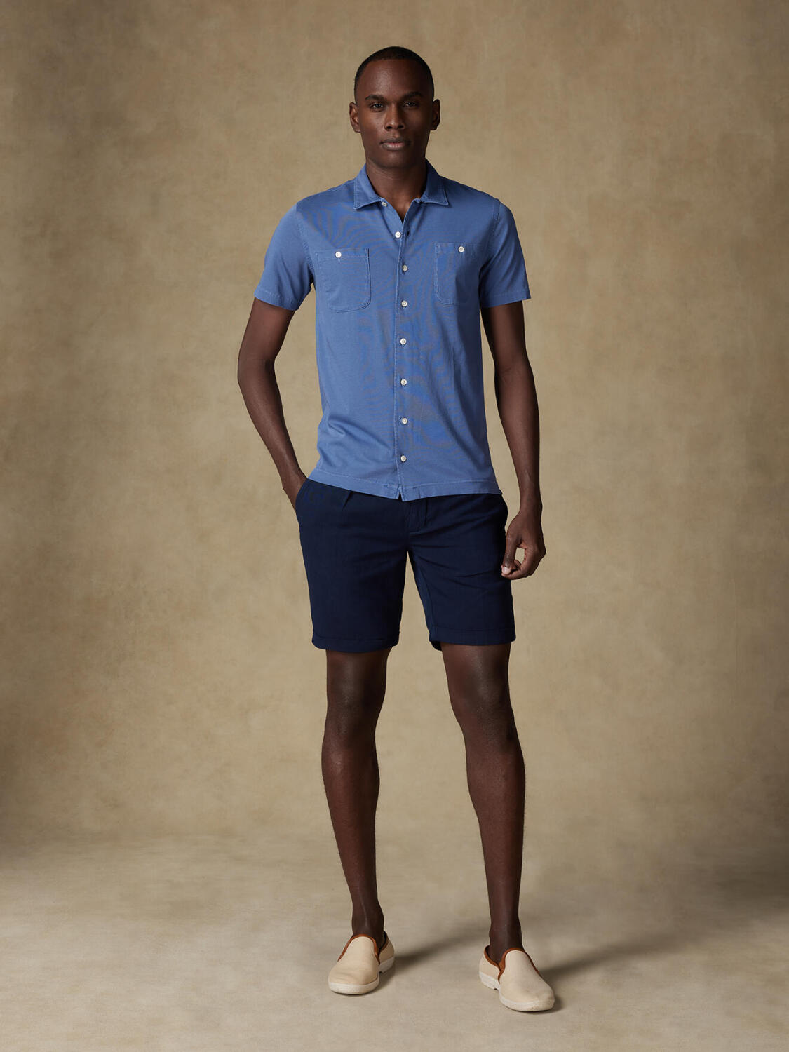 Chemise Polo Fred cobalt