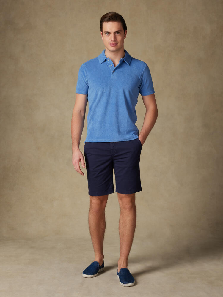 Terry sky polo shirt