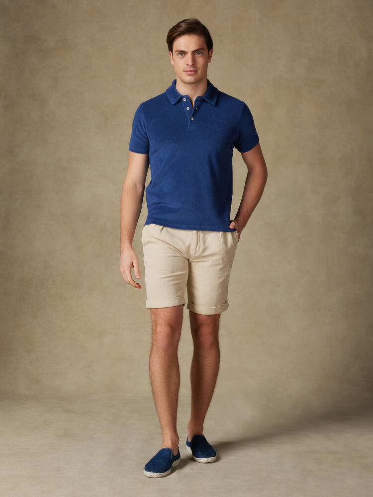 Polo in spugna blu