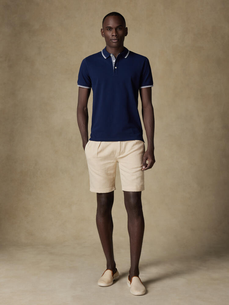 Ray polo shirt in navy piqué