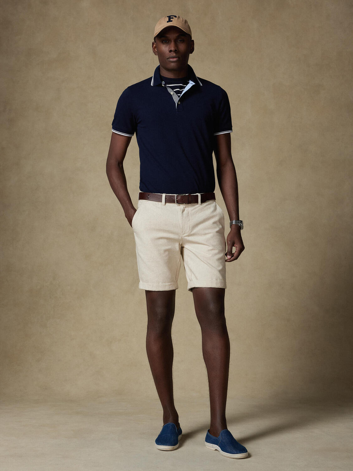 Ray poloshirt in marine piqué