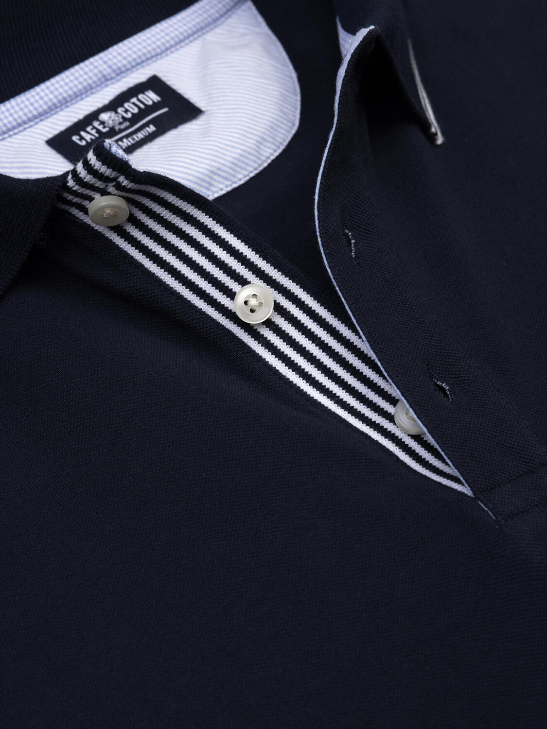 Ray poloshirt in marine piqué