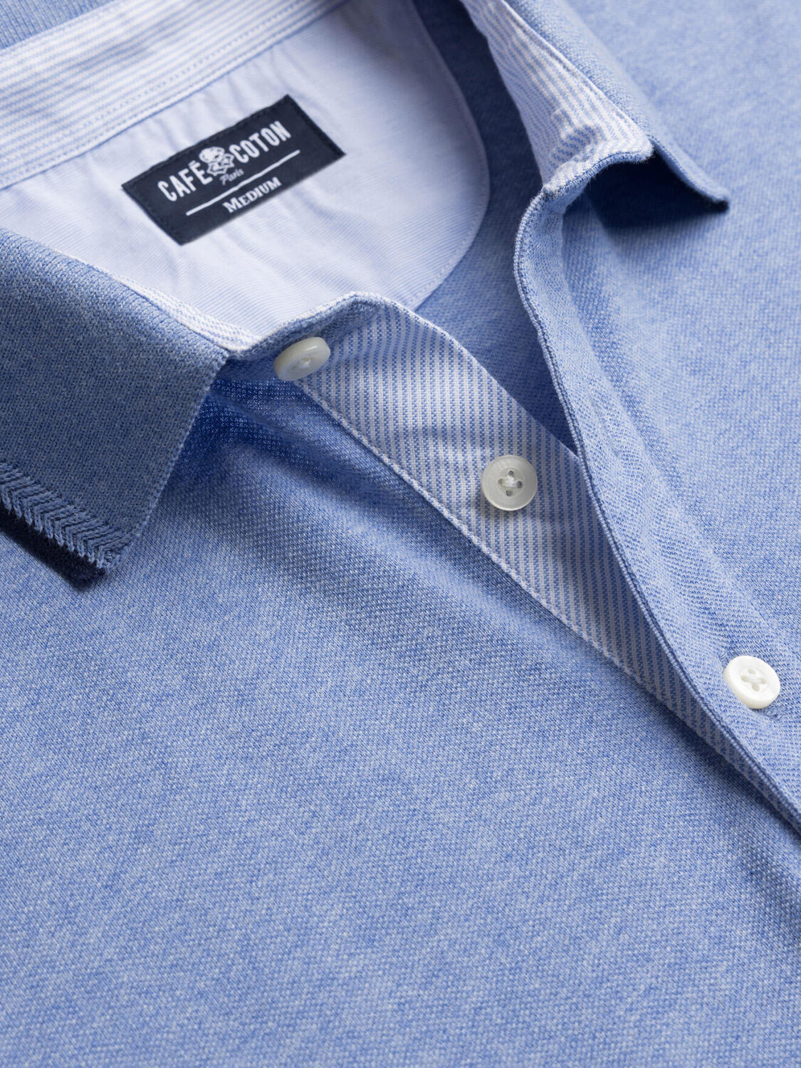 Polo Rick en piqué ciel