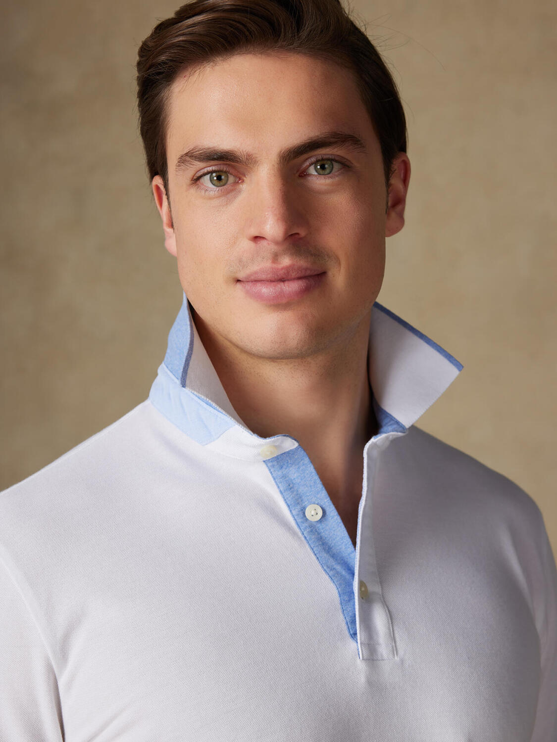 Polo Ron in piqu&eacute; bianco