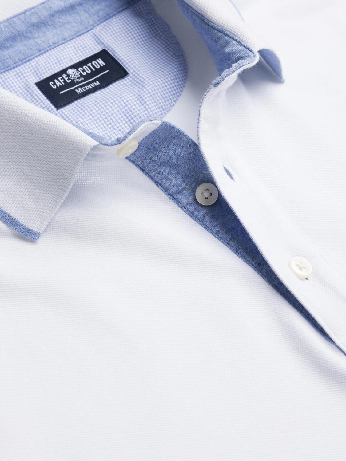 Polo Ron in piqu&eacute; bianco