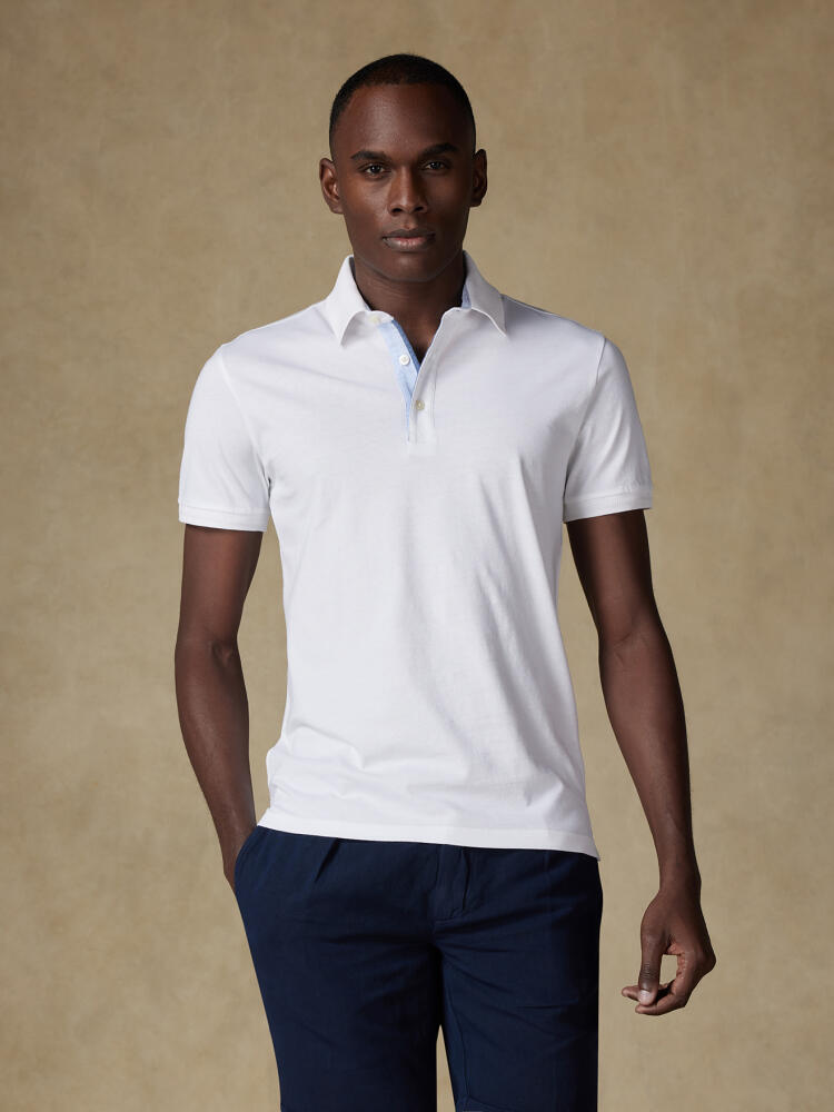 Polo Rupert en jersey blanc