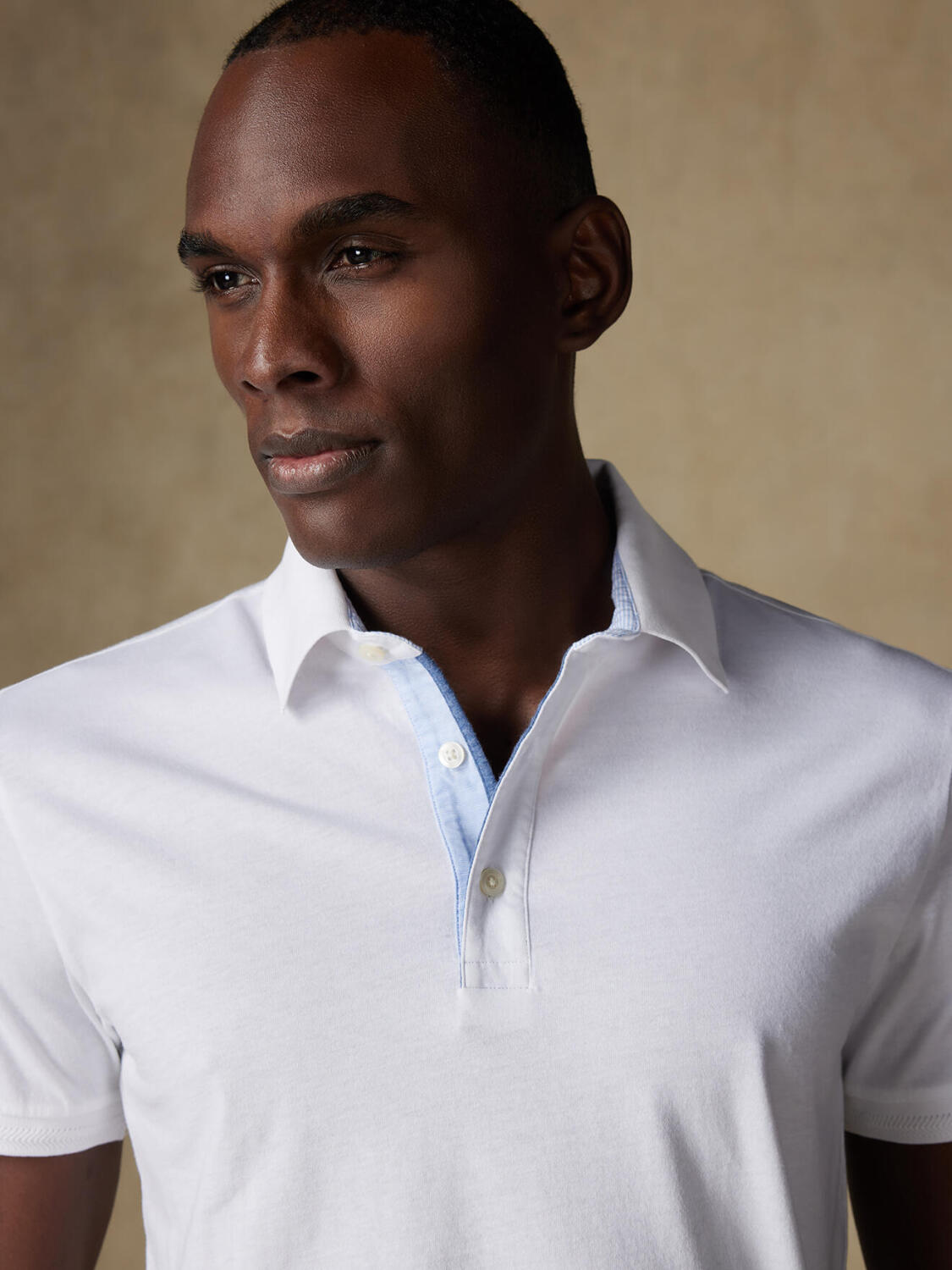 Rupert poloshirt in witte jersey