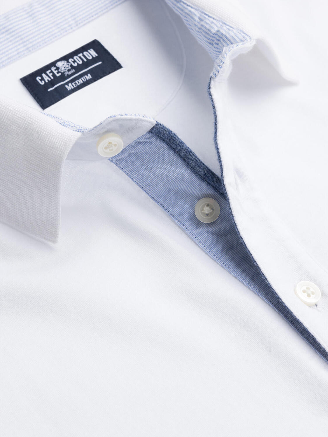 Rupert poloshirt in witte jersey