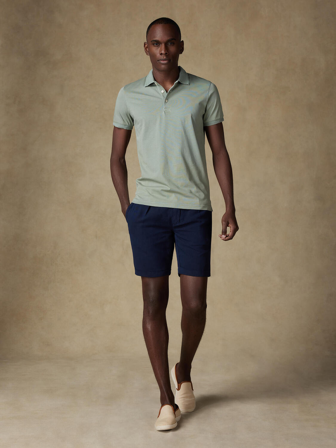 Will polo in celadon jersey