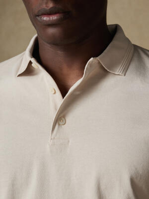 Polo Gareth en jersey sable