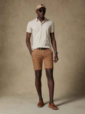 Polo Gareth en jersey sable
