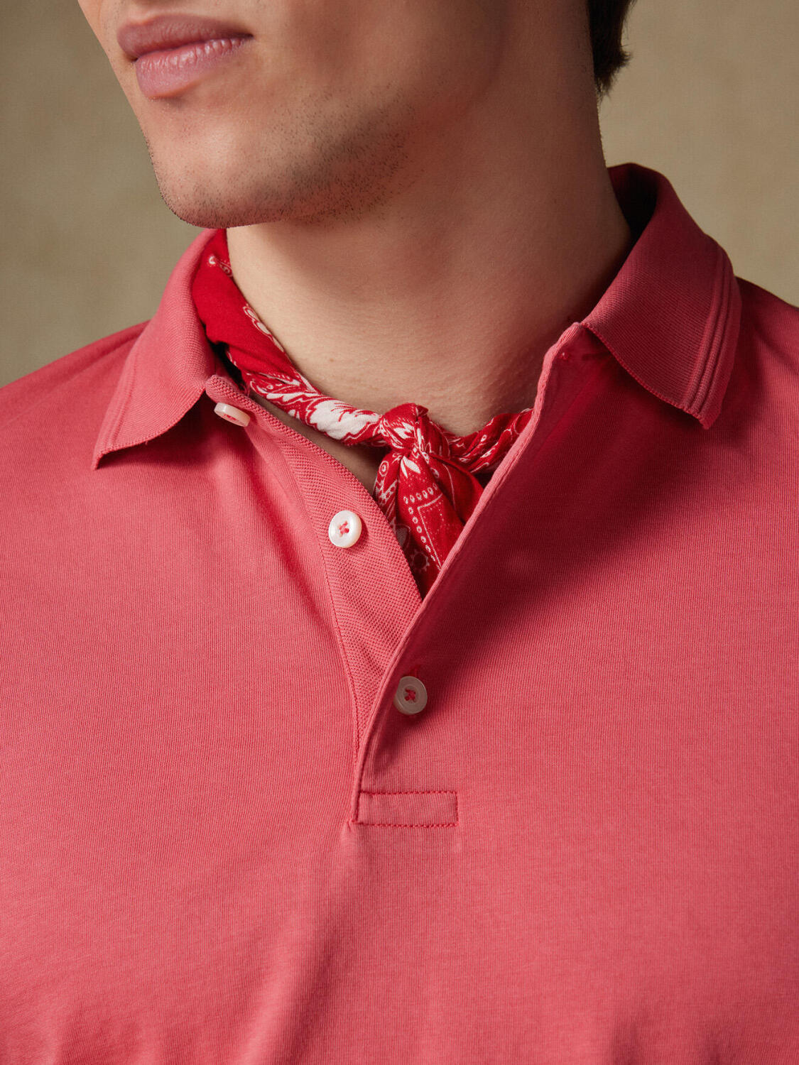 Gareth polo in grenadine jersey